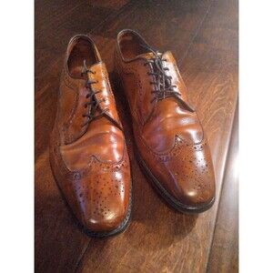 Leather Wingtip Oxford Dress Shoes Brown Lace‎ Up Classic Style